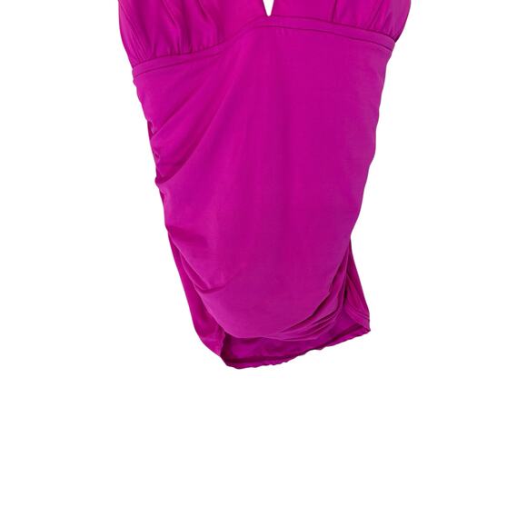 La Blanca Pink Swim Beachy Island Goddess Halter Tankini Swimsuit Top Size 8 - Picture 6 of 10